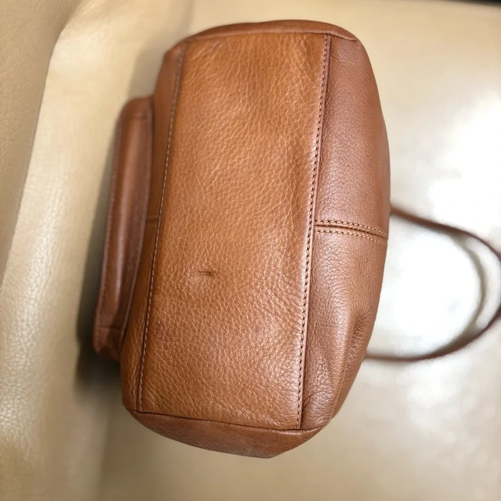 Vintage Fossil 1954 Brown Leather 75082 Shoulder Bag - Picture 6 of 10